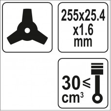YT-85155 YATO Lama cu trei brate trimmer 255 mm, 2..
